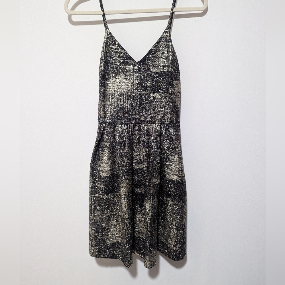 Soprano Black and Silver Spaghetti Strap Sundress